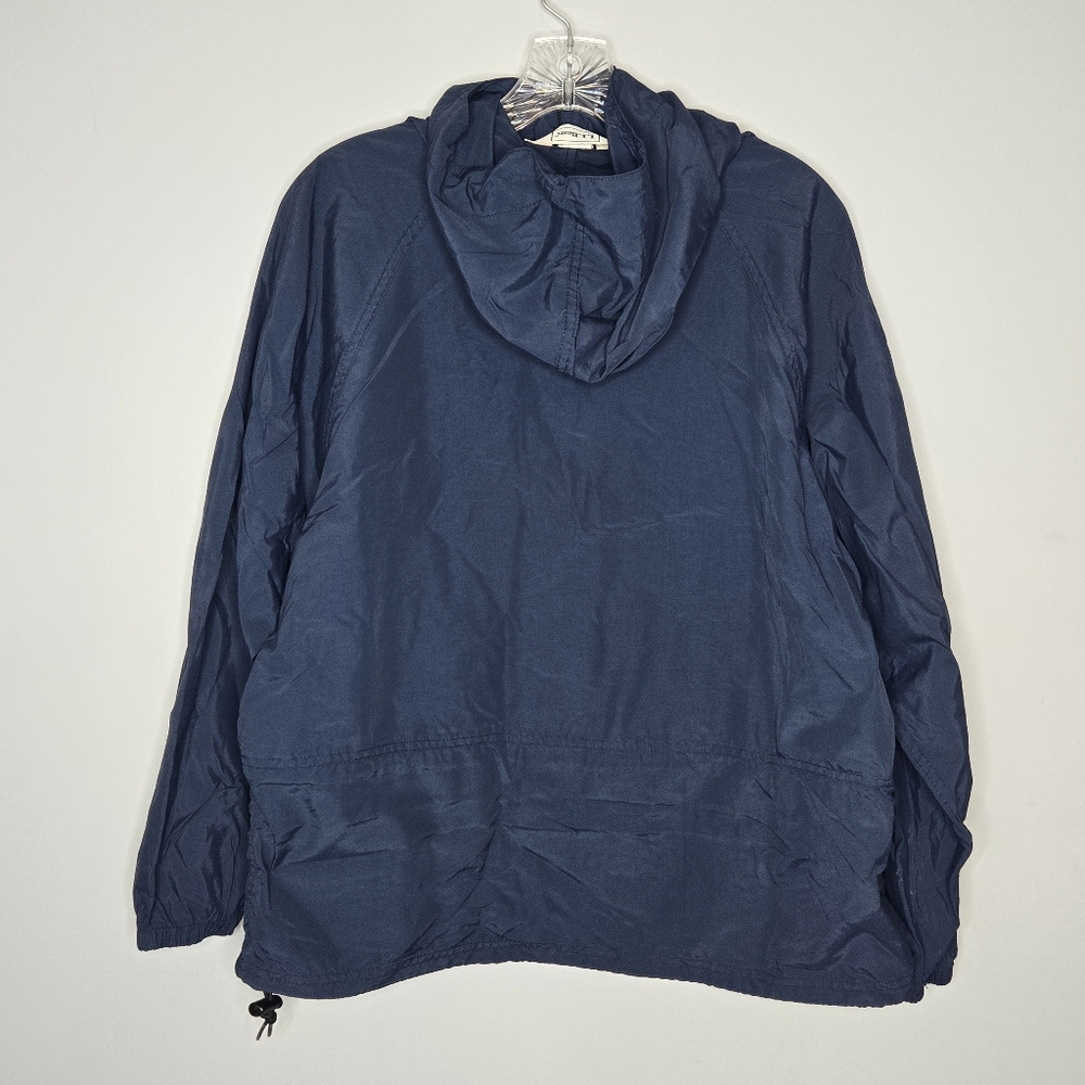 Vintage LL Bean Anorak Pullover Hooded Blue Jacket Rain Coat Windbreaker SMALL - Picture 8 of 9